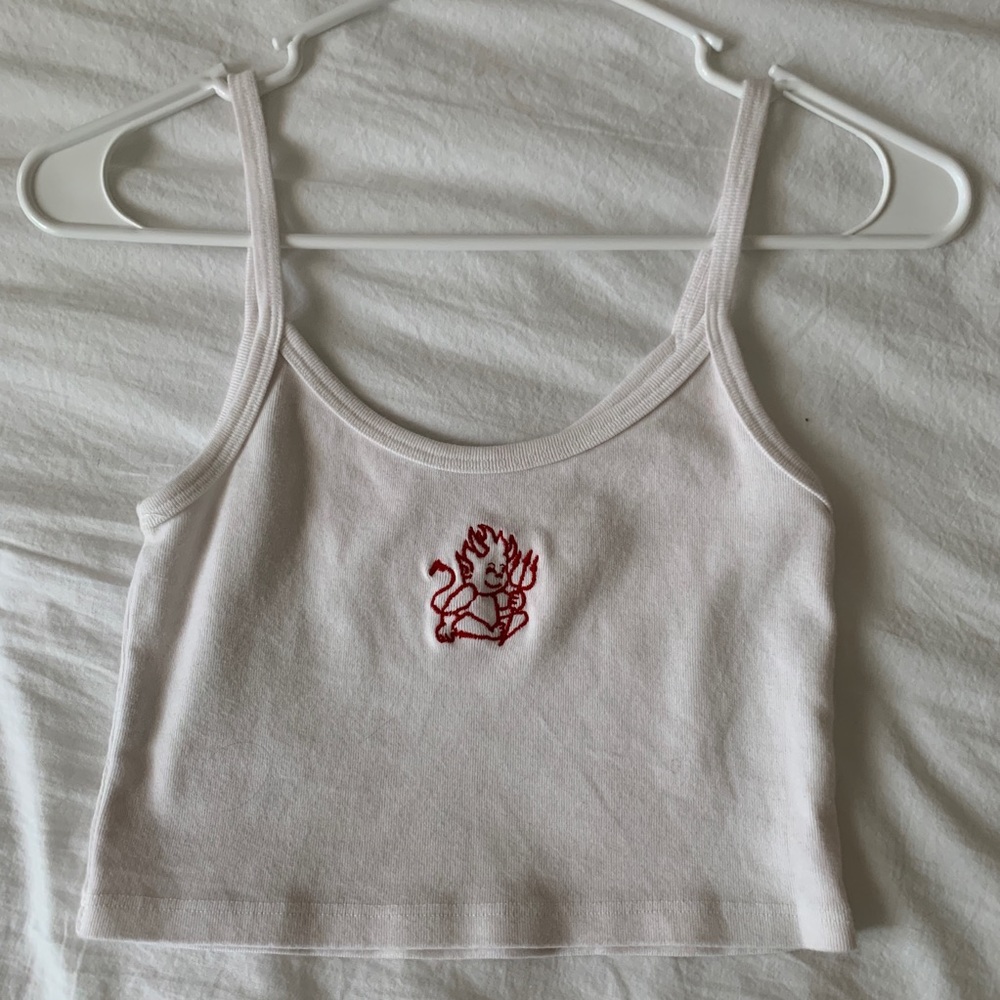 SOLD brandy melville devil crop top